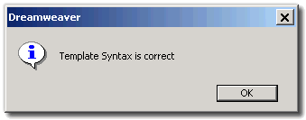 Message Box: Template Syntax is correct