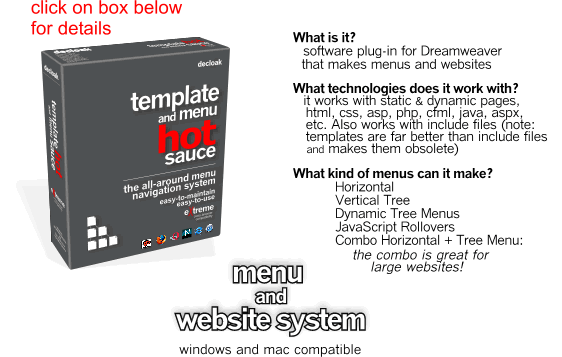 Picture of template and menu hot sauce Product Box - nested templates